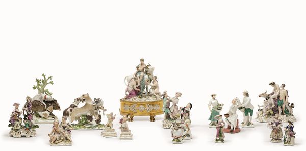Coppia di figurine Giove e Nettuno Meissen, met del XVIII Secolo  - Asta Maioliche e Porcellane - Associazione Nazionale - Case d'Asta italiane