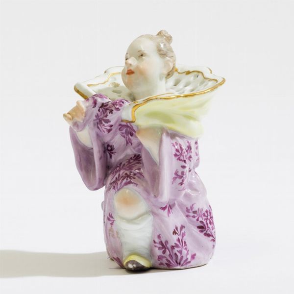 Figurina spargi polverino Meissen, verso il 1760 Modello di Friedrich Elias Meyer (1723-1785)  - Asta Maioliche e Porcellane - Associazione Nazionale - Case d'Asta italiane