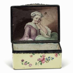 Tabacchiera Probabilmente Germania, XVIII secolo  - Asta Maioliche e Porcellane - Associazione Nazionale - Case d'Asta italiane