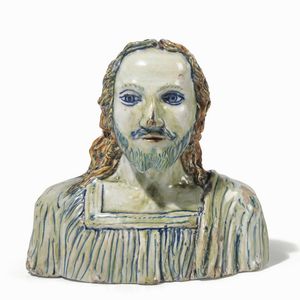 Un affascinante e raro busto di Redentore Deruta, datato 1551  - Asta Maioliche e Porcellane - Associazione Nazionale - Case d'Asta italiane