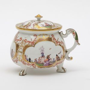Raro contenitore per panna Meissen, 1723-1725 circa  - Asta Maioliche e Porcellane - Associazione Nazionale - Case d'Asta italiane