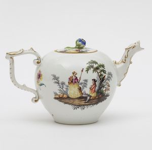 Teiera Meissen, 1750 circa  - Asta Maioliche e Porcellane - Associazione Nazionale - Case d'Asta italiane