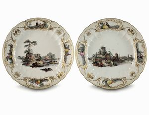 Coppia di piatti Meissen, 1751 circa  - Asta Maioliche e Porcellane - Associazione Nazionale - Case d'Asta italiane