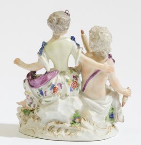 Gruppo Meissen, 1750 circa  - Asta Maioliche e Porcellane - Associazione Nazionale - Case d'Asta italiane