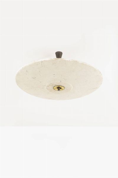 LUMEN : Lampada a soffitto in metallo laccato. Anni '50 cm 35x58  - Asta Asta 174 Illuminazione - Associazione Nazionale - Case d'Asta italiane