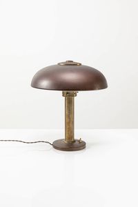 GIO PONTI  attribuito - Lampada da tavolo in ottone. Prod. Polluce anni '50 cm 40x37