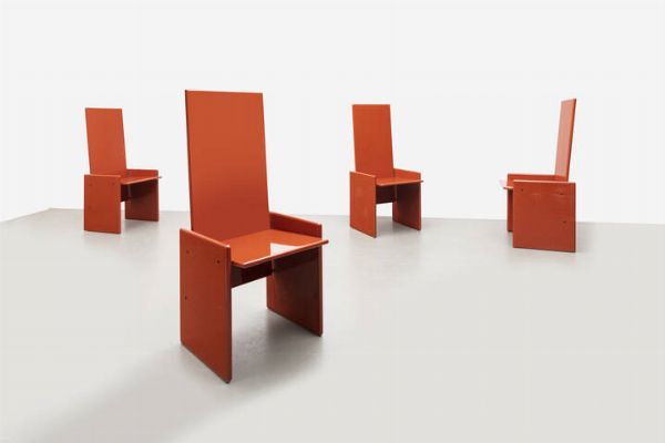 KAZUIDE TAKAHAMA : Quattro sedie mod. Kazuki  - Asta Asta 175 Design - Associazione Nazionale - Case d'Asta italiane