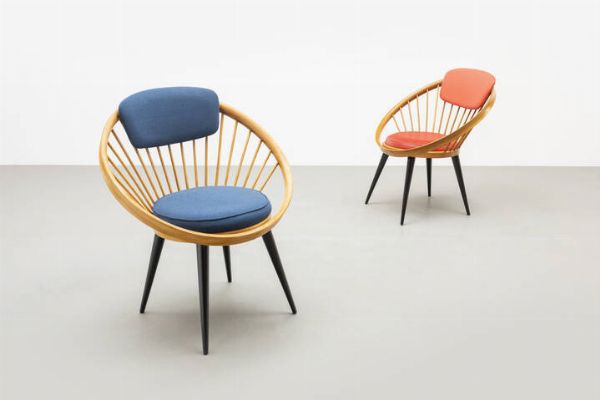 YNGVE EKSTROM : Poltroncina mod. Circle Chair  - Asta Asta 175 Design - Associazione Nazionale - Case d'Asta italiane