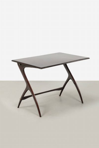ICO PARISI : Tavolino in legno di mogano. Prod. De Baggis anni '50 cm 43x60x38  - Asta Asta 175 Design - Associazione Nazionale - Case d'Asta italiane