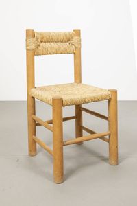PRODUZIONE ITALIANA : Dodici sedie con struttura in legno chiaro  sedute in paglia intrecciata. Anni '40 cm 86 5x42x42 5  - Asta Asta 175 Design - Associazione Nazionale - Case d'Asta italiane