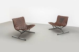 ROSS LITTELL : Coppia sedie mod. PLR1  - Asta Asta 175 Design - Associazione Nazionale - Case d'Asta italiane