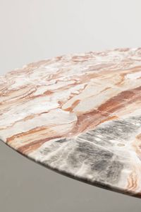 PRODUZIONE ITALIANA : Tavolo con struttura in legno  piano in marmo  particolari in ottone. Anni '50 cm 77x110  - Asta Asta 175 Design - Associazione Nazionale - Case d'Asta italiane