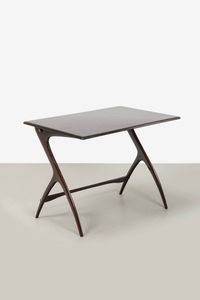 ICO PARISI - Tavolino in legno di mogano. Prod. De Baggis anni '50 cm 43x60x38