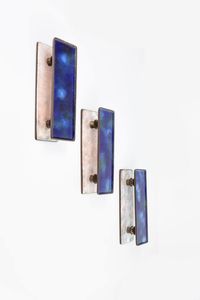 PAOLO DE POLI - Serie di tre maniglie in rame smaltato. Anni '50 cm 6x26x9