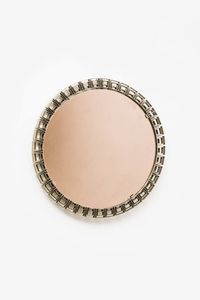 ATELIERS TIRASACCHI ARNDS ROMA - Specchio con cornice in metallo. Etichetta del Produttore Anni '60 diam cm 81