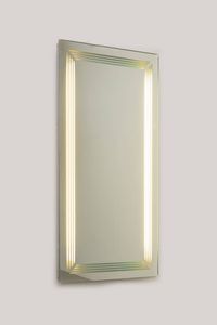 FONTANA ARTE  attribuito - Specchio in vetro retroilluminato con struttura in metallo cromato. Anni '70 cm 148x74x6 5