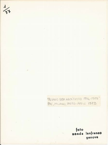 Lanfranco Nanda : Alvaro Siza architetto 1954-1979 PAC, Milano, Marzo - Aprile 1979  - Asta Asta a Tempo | Fotografia - Associazione Nazionale - Case d'Asta italiane