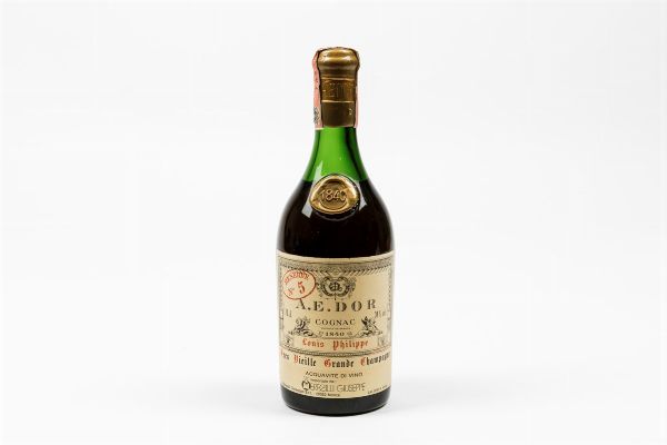 A.E.Dor, Grande Champagne Cognac Tres Vieille Louis Philippe  - Asta Vini Pregiati e da Collezione - Associazione Nazionale - Case d'Asta italiane