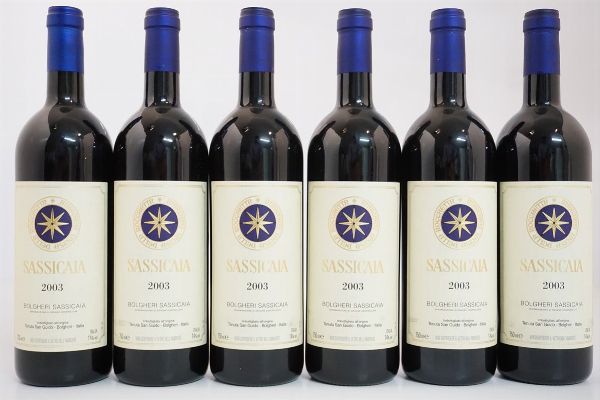 Sassicaia Tenuta San Guido 2003  - Asta Vini Pregiati e Distillati da Collezione - Associazione Nazionale - Case d'Asta italiane