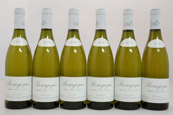 Bourgogne Blanc Domaine Leroy 2016  - Asta Vini Pregiati e Distillati da Collezione - Associazione Nazionale - Case d'Asta italiane