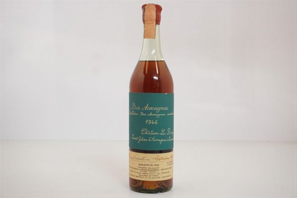 Bas Armagnac Château La Brize 1946  - Asta Vini Pregiati e Distillati da Collezione - Associazione Nazionale - Case d'Asta italiane