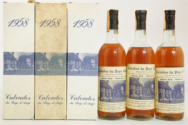 Calvados du Pays d'Auge Marcel Blin 1958  - Asta Vini Pregiati e Distillati da Collezione - Associazione Nazionale - Case d'Asta italiane