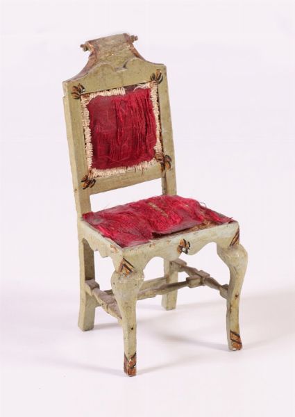 Modello di sedia in legno laccato e dorato  - Asta Arredi Antichi, Icone Russe e una collezione di modelli di mobili - Associazione Nazionale - Case d'Asta italiane