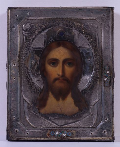 Volto di Cristo  - Asta Arredi Antichi, Icone Russe e una collezione di modelli di mobili - Associazione Nazionale - Case d'Asta italiane
