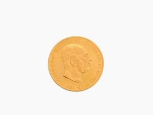 Moneta da 100 Corone, Francesco Giuseppe I (1848-1916)  - Asta Gioielli, Orologi e Monete d'Oro - Associazione Nazionale - Case d'Asta italiane