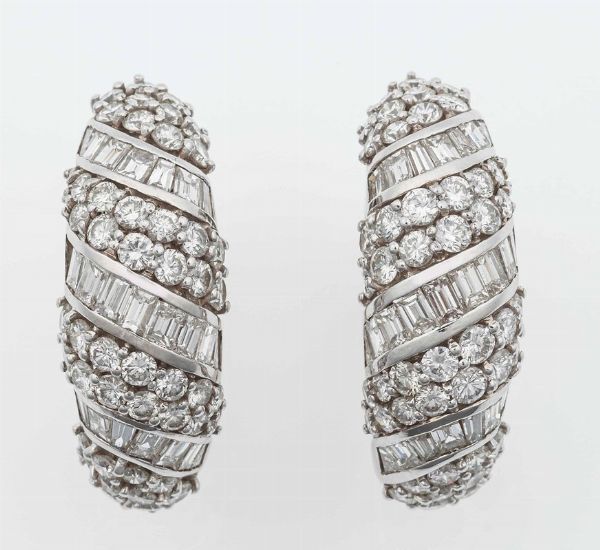 Lotto composto da anello ed orecchini con diamanti  - Asta Fine Jewels - Associazione Nazionale - Case d'Asta italiane