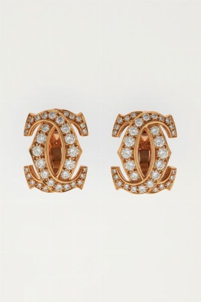 Cartier Penelope. Orecchini con diamanti taglio brillante  - Asta Fine Jewels - Associazione Nazionale - Case d'Asta italiane