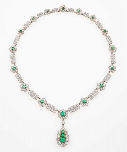 Collana con smeraldi e diamanti  - Asta Fine Jewels - Associazione Nazionale - Case d'Asta italiane
