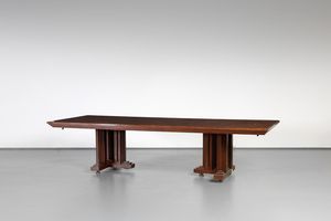 SCARPA CARLO (1906 - 1978) - attribuito. Grande tavolo anni Quaranta