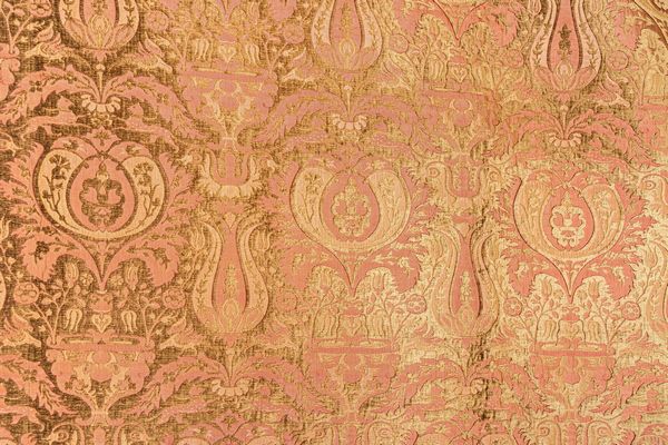 Arte Islamica : Tessuto in seta con melagrane Probabilmente Italia, XIX secolo  - Asta ASTA ISLAMICA E INDIA (Tradizionale) - Associazione Nazionale - Case d'Asta italiane
