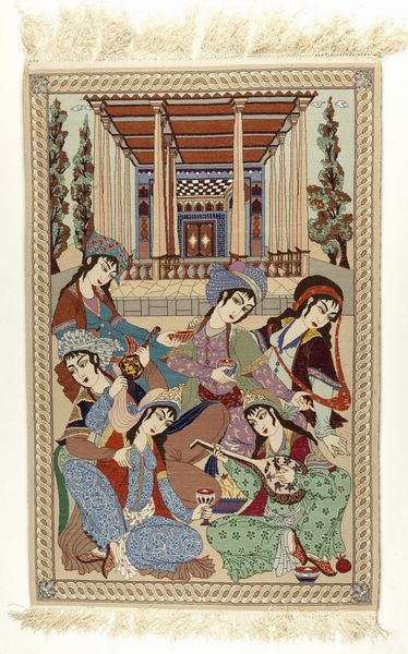 Arte Islamica : Tappeto persiano moderno con scena corteseIsfahan, XX secolo  - Asta ASTA ISLAMICA E INDIA (Tradizionale) - Associazione Nazionale - Case d'Asta italiane