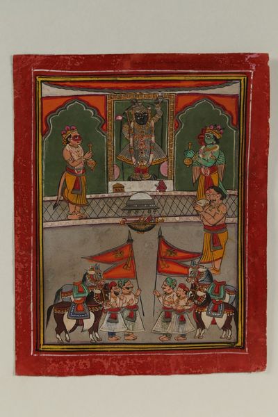 Arte Indiana : Miniatura Krishna Srinathji con Garuda e Humayun India, Rajasthan, Nathdwara, XIX secolo  - Asta ASTA ISLAMICA E INDIA (Tradizionale) - Associazione Nazionale - Case d'Asta italiane
