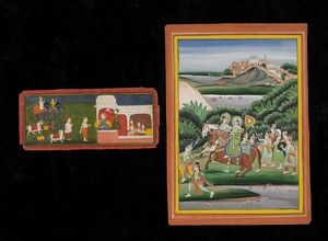 Arte Indiana - Due miniature indiane India, XIX-XX secolo