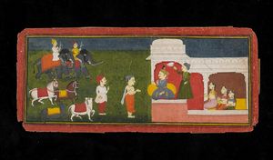 Arte Indiana : Due miniature indiane India, XIX-XX secolo  - Asta ASTA ISLAMICA E INDIA (Tradizionale) - Associazione Nazionale - Case d'Asta italiane