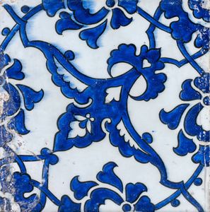 Arte Islamica : Mattonella Dome of the Rock Impero Ottomano, XVI secolo  - Asta ASTA ISLAMICA E INDIA (Tradizionale) - Associazione Nazionale - Case d'Asta italiane