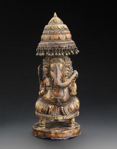 Arte Indiana - Elemento degli scacchi in avorio raffigurante Ganesh India, 1920 ca.