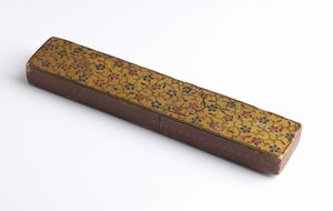 Arte Islamica - Contenitore per occhiali in cartone pressato laccato Iran, XIX secolo