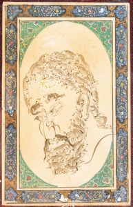 Arte Islamica : Ritratto composito di Hafez su avorio Persia, XIX secolo  - Asta ASTA ISLAMICA E INDIA (Tradizionale) - Associazione Nazionale - Case d'Asta italiane