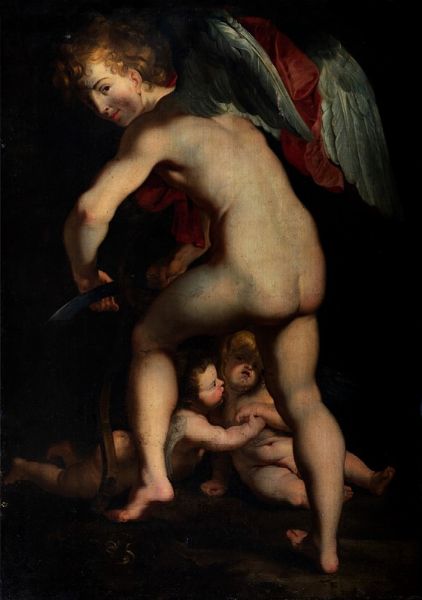 Da Parmigianino,secolo XVIII : Cupido  - Asta Dipinti e Disegni Antichi, Arte del XIX Secolo - Associazione Nazionale - Case d'Asta italiane