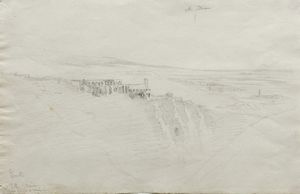 Pierre Thuillier - Tivoli, veduta delle cascatelle con la Villa di Mecenate