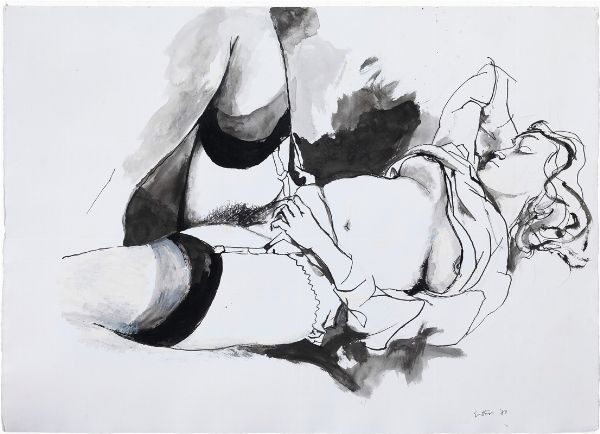 Nudo con reggicalze  - Asta Arte Contemporanea - Associazione Nazionale - Case d'Asta italiane