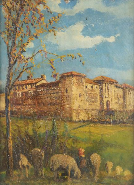 ROMOLO GARRONE Torino 1891 - 1959 : Castello 1930  - Asta Asta 176 Dipinti e Arti Decorative - Associazione Nazionale - Case d'Asta italiane