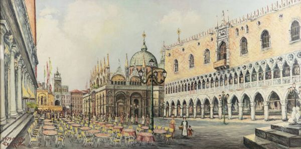 PIETRO PEZZOTTA 1914-1998 : Venezia Piazza San Marco  - Asta Asta 176 Dipinti e Arti Decorative - Associazione Nazionale - Case d'Asta italiane