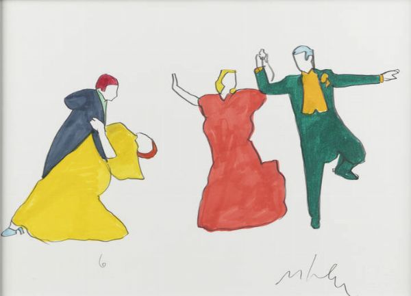 MARCO LODOLA Dorno (PV) 1955 : Ballo di coppia  - Asta Asta 176 Dipinti e Arti Decorative - Associazione Nazionale - Case d'Asta italiane