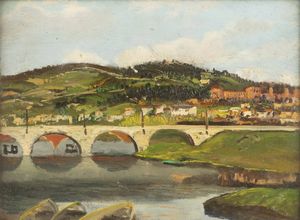 ROMOLO GARRONE Torino 1891 - 1959 - Ponte sul Po