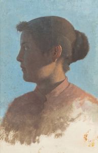 GIACOMO GANDI Saluzzo 1846 - 1932 Savigliano - Ritratto di cugina o nipote